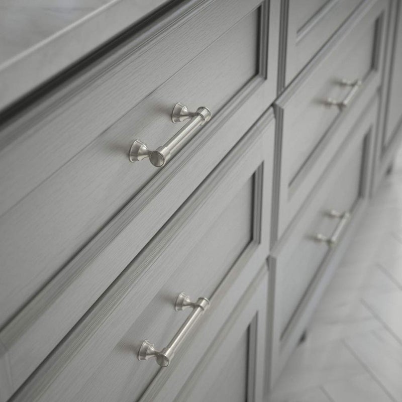 Liberty P23024-SN-CP, Athens Caspian Drawer Pulls Cabinet Hardware, Cabinet Handles, 3 or 3-3/4 In., Satin Nickel, 1 piece - Image 2